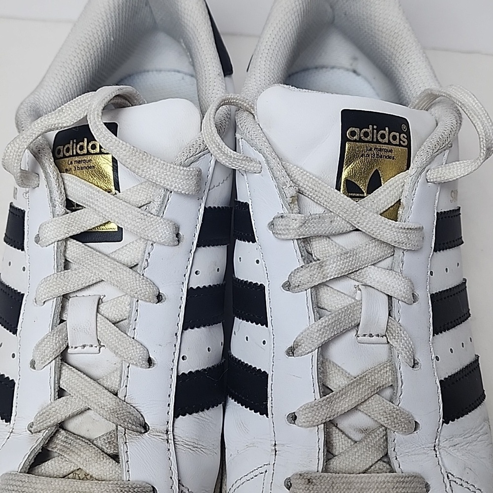 Adidas Superstar Black White Shell Toe Sneakers C77124 Mens Size 7 - Picture 4 of 9